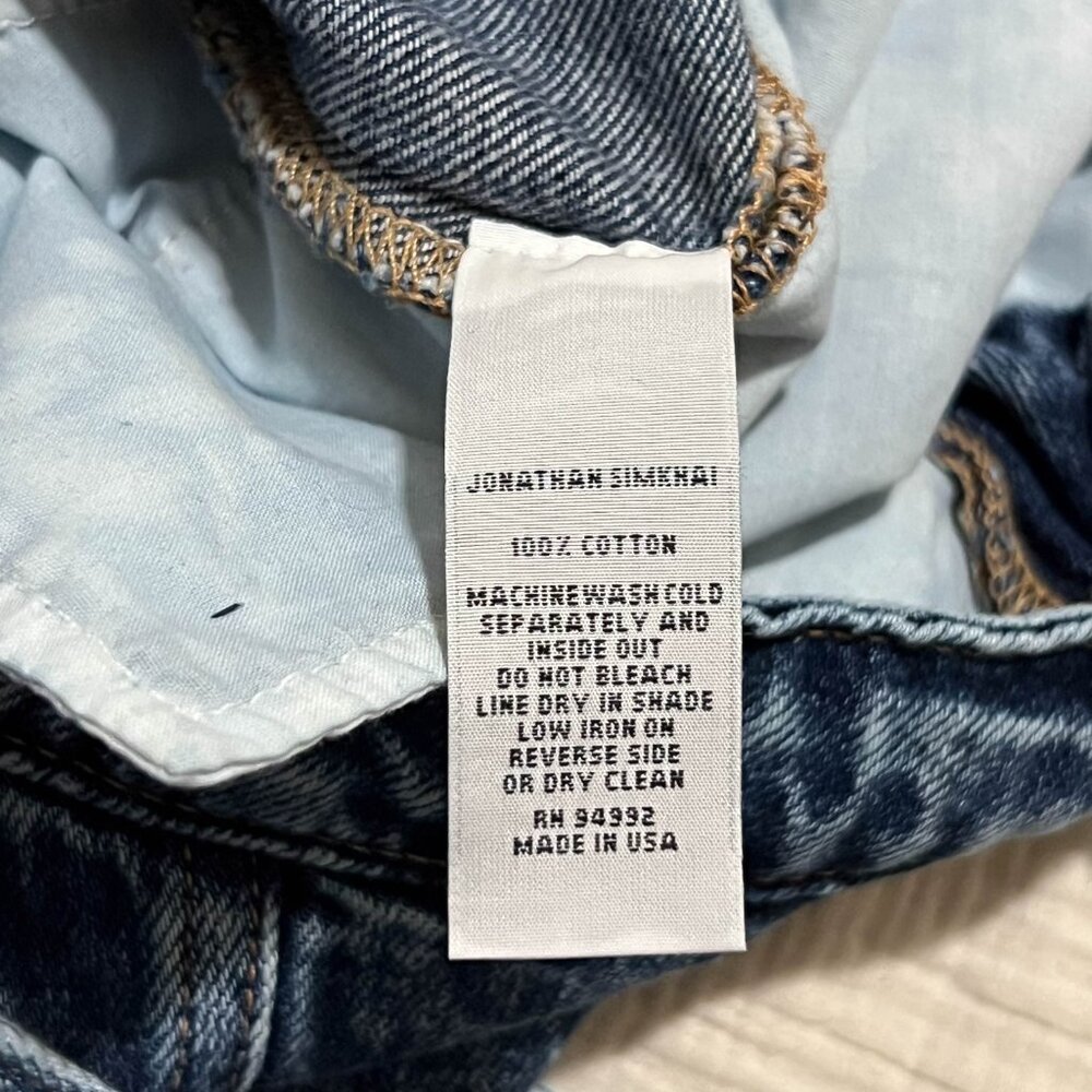 Jonathan Simkhai Standard Henley Tie-Waist Straight Jeans Size 31 NWOT - Picture 6 of 16
